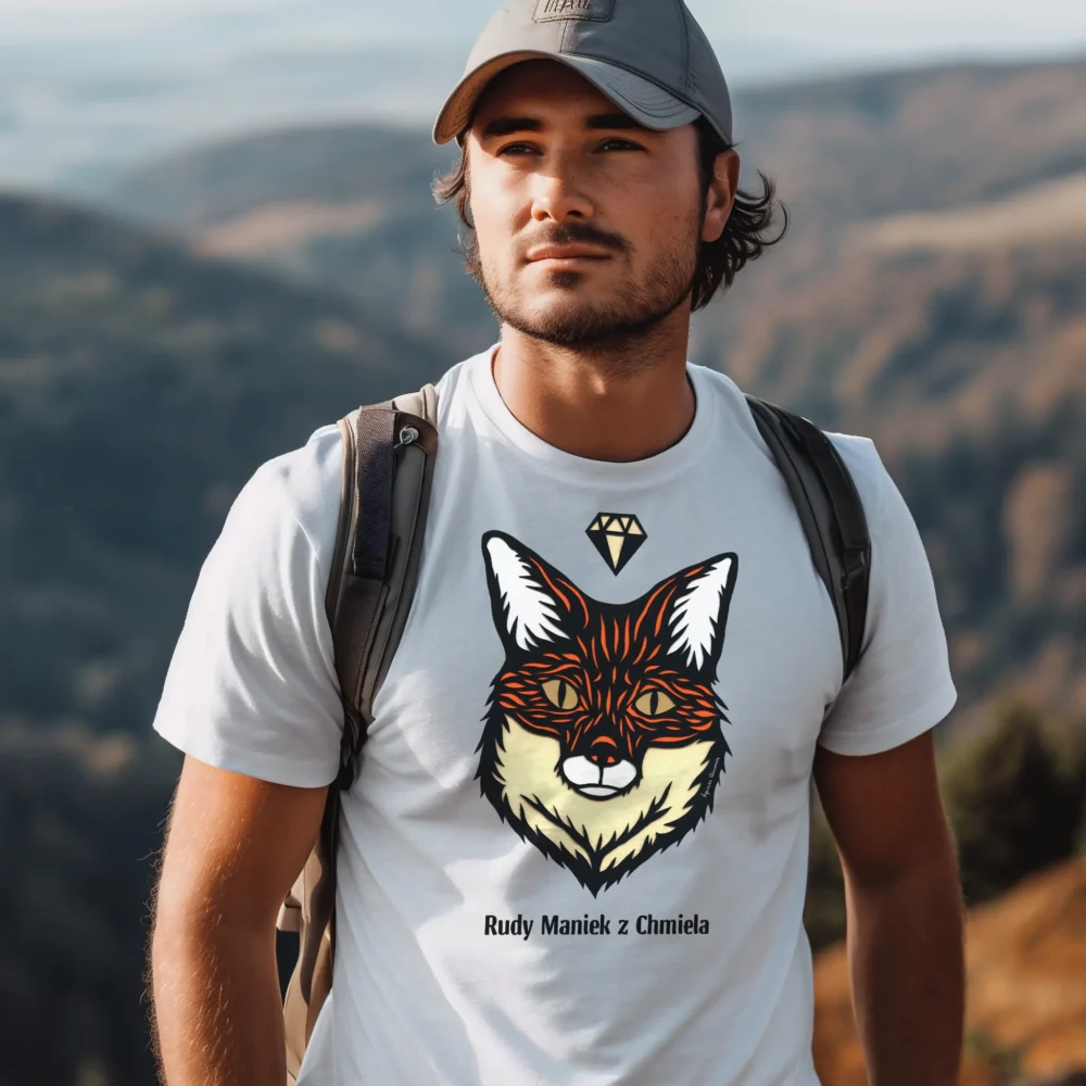 Scalpe Love Koszulka T-shirt Męska Lis Chiński Rudy Maniek z Chmiela