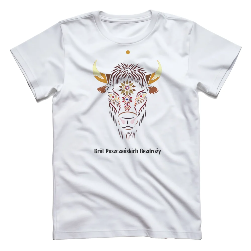 Scalpe Love Koszulka T-shirt Męska Biały Żubr Król Puszczańskich Bezdroży