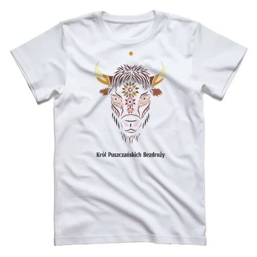 Scalpe Love Koszulka T-shirt Męska Biały Żubr Król Puszczańskich Bezdroży